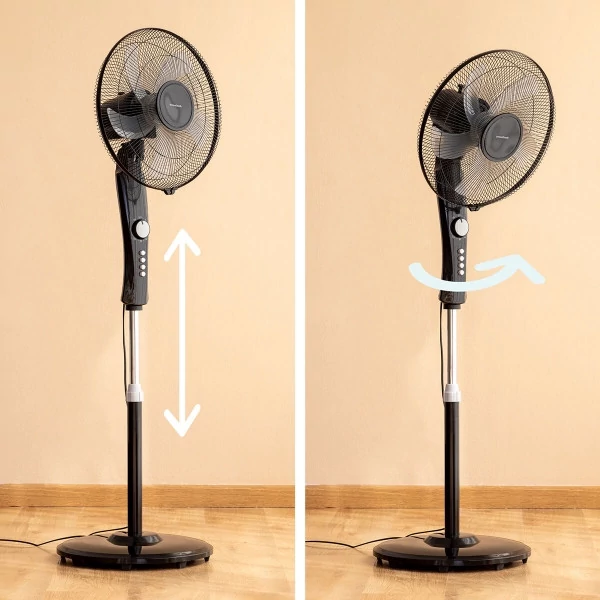 InnovaGoods - Fekete álló ventilátor, 45 W